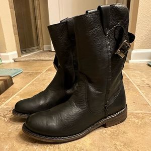 Black buttery leather boots by Vintage Shoe Company